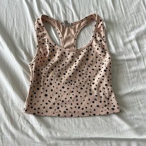 Cropped Spotted Tank